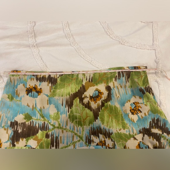 Vintage R.Q.T. Floral A-line Short MIDI Skirt Size 16 - Picture 7 of 7